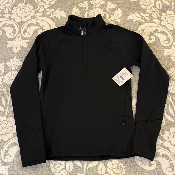 DSG Tops - DSG Run Grid 1/4 Zip ~ Size Small ~ Pure Black